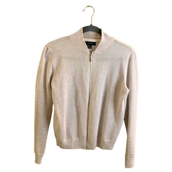 Atmosphere Jackets & Blazers - Atmosphere Glitter Cardigan Sweater Jacket Silver Gold Small 6 Metallic Evening